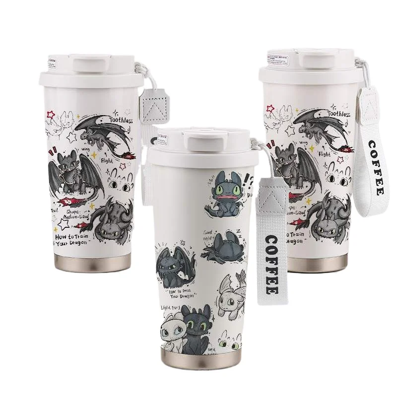 

How to Train Your Dragon Toothless Light Fury Cartoon Thermos Creative Secondary Large Capacity 316 Stainless Steel Water Cup