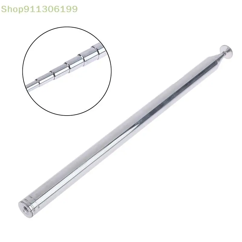 1PC 140 Cm 10 Section Highquality Elasticated Telescopic Stainless Steel Antenna FM AM Aadio