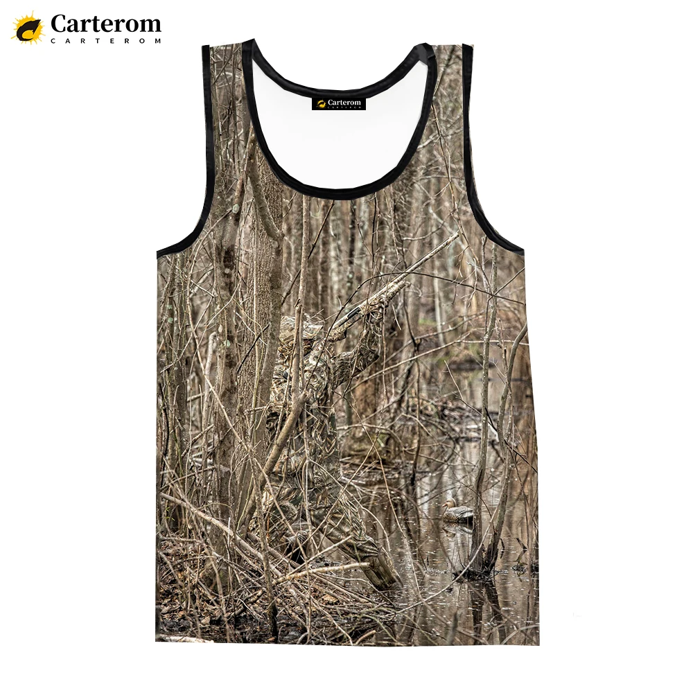 Camouflage Hunting 3D Tank Tops Quick-drying T-shirt Men's Clothing Men Fashion Casual Streetwear Oversized Sleeveless Shirts