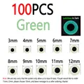 100 piezas Verdes