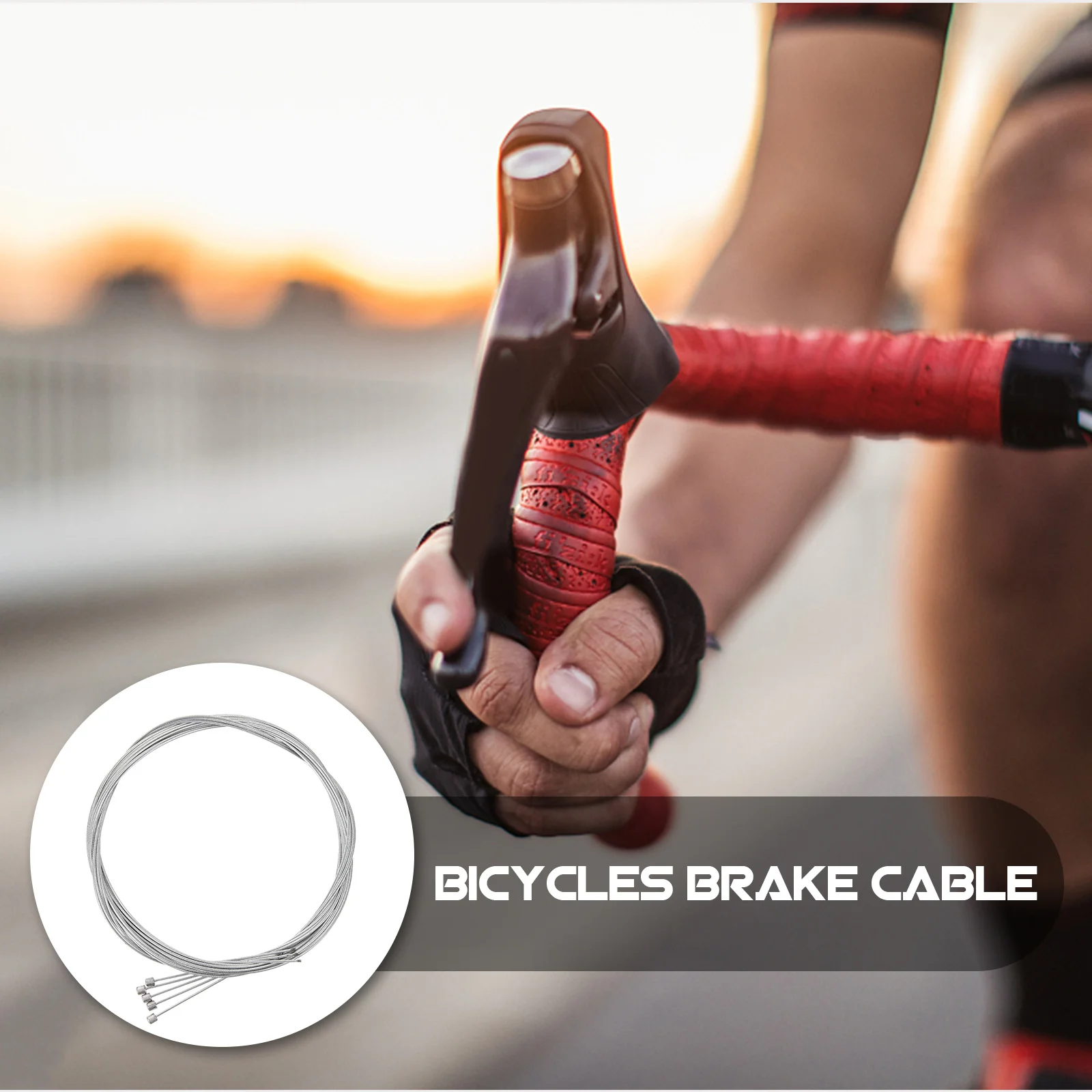 

4Pcs Outdoor Bike Brake Cables Lightweight Wear Resistant Brake Lines for Bicycle Front Rear Replacement Cycling Components