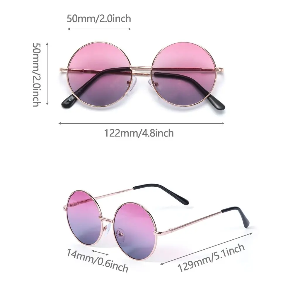 Kids Sunglasses Round Frame Metal Sunglasses British Style Sun Glasses Children's Accessory Boys and Girls Outing UV400 Eyewear