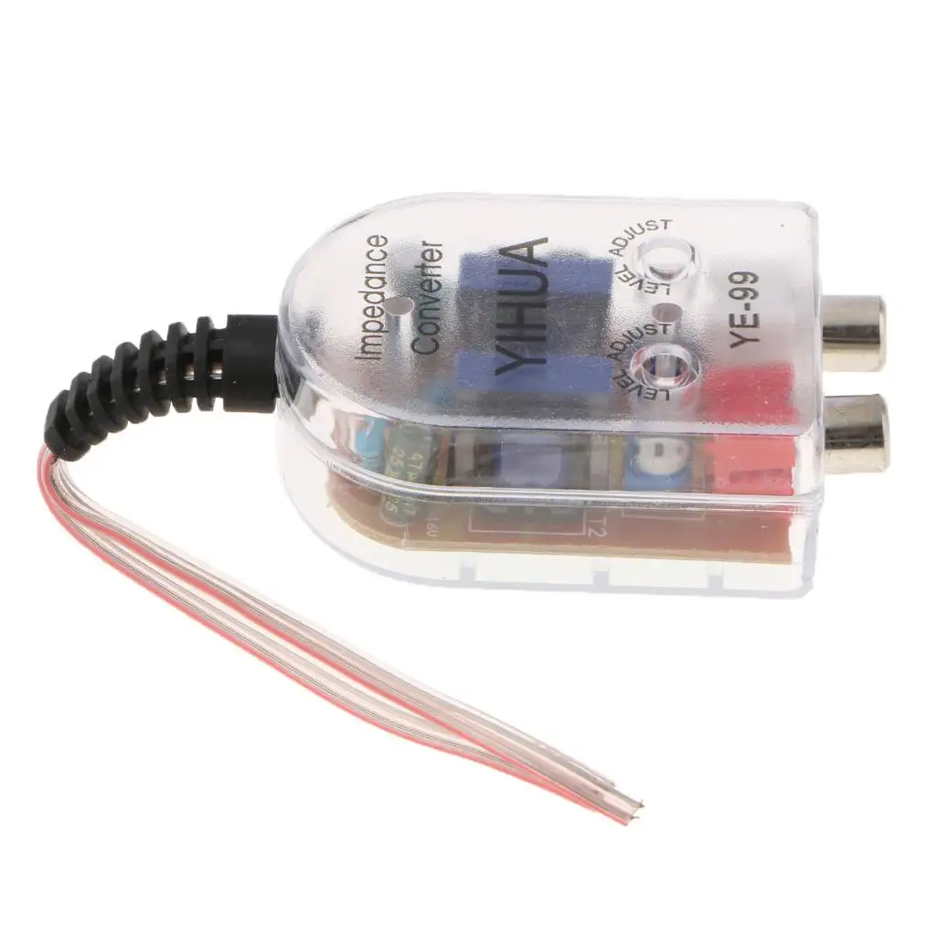 新しいプレミアムハイローラインアウトコンバータースピーカーからRCA調整可能な信号アダプターへの取り付けが簡単