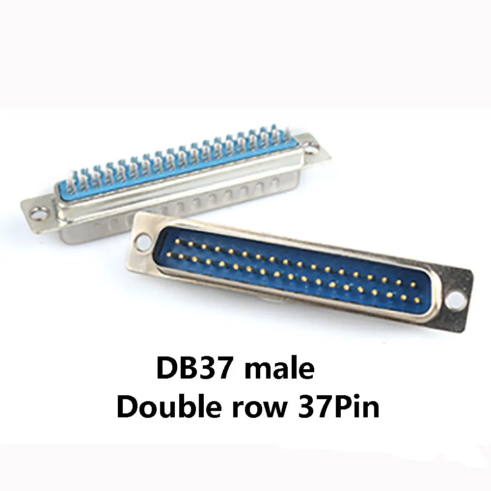 1PCS DB9 DB15 DB25 DB37 Hole/Pin Female/Male Blue Welded Connector RS232 Serial Port Socket 9/15/25/37 Pin DB D-SUB Adapter