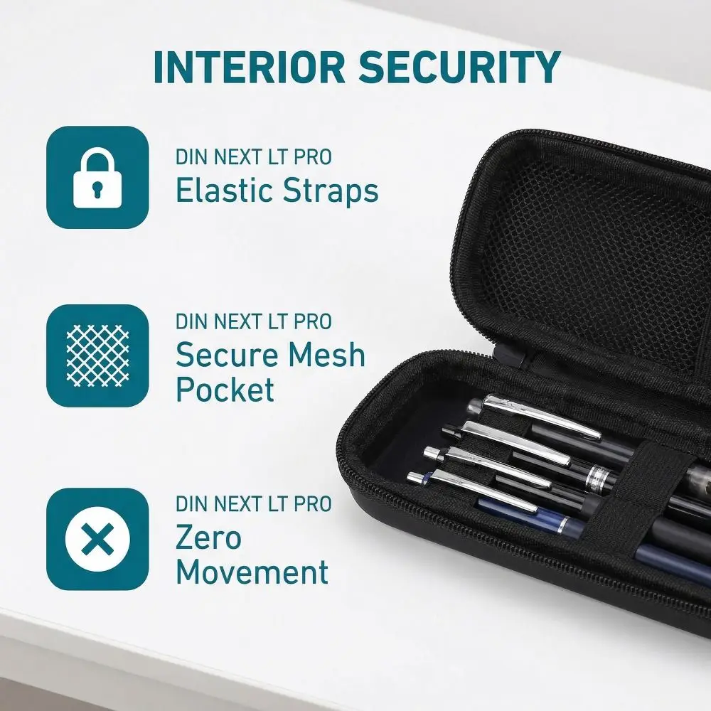 

Portable EVA Pen Case Black 20*6*3.5cm Pencil Case Pouch Waterproof Casing Small Size Stationery Holder Executive Use