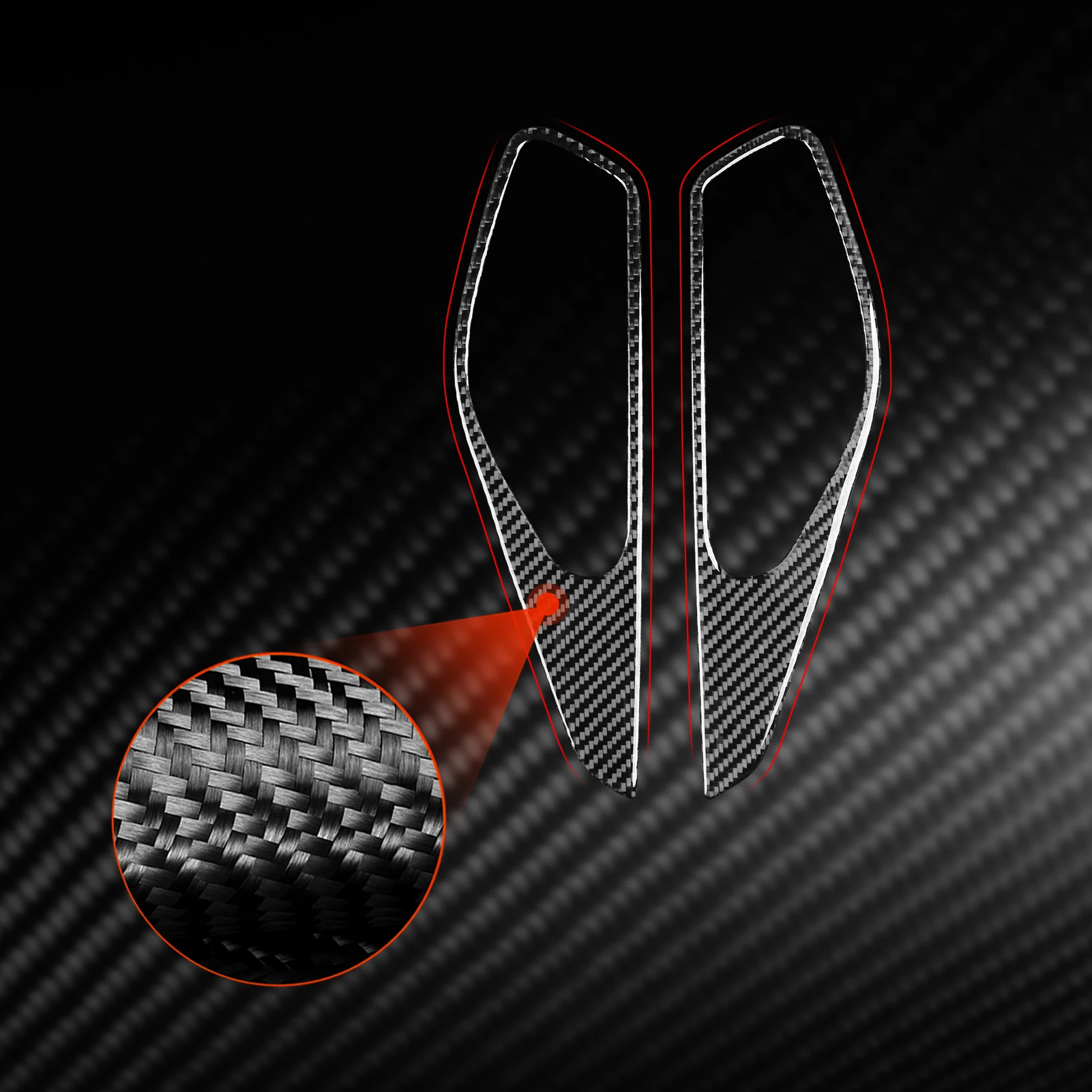 

Carbon Fiber Car Accessories Seat Adjustment Decorative Modified Interior Trim Cover Soft Sticker For Porsche 911 992 2019-2024