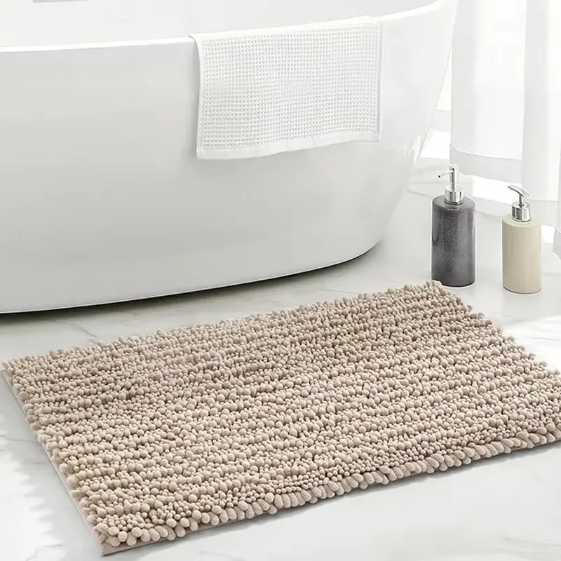 Thickened Washroom Rug, Simple Non-slip Household Floor Mat with High Water Absorption