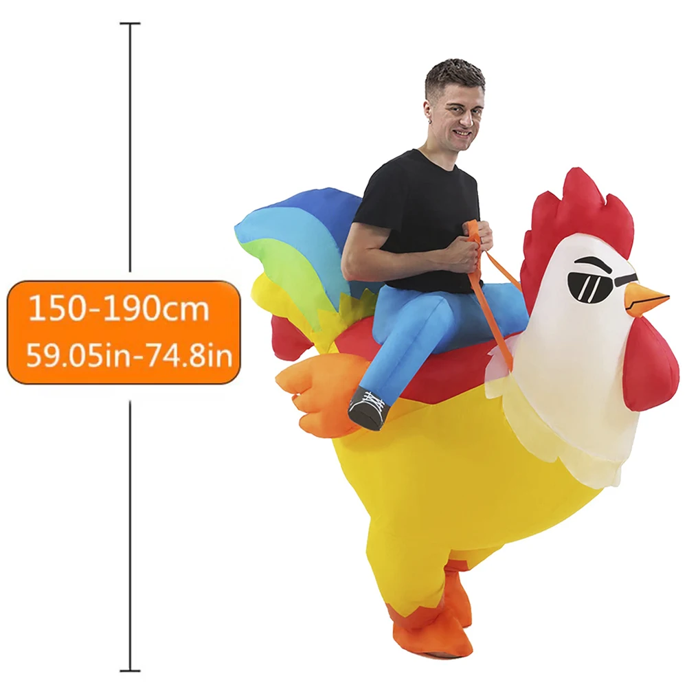 Halloween Costume Colorful Rooster Inflatable Costume Holiday Party Cosplay Cosplay Props Animal Performance Costume