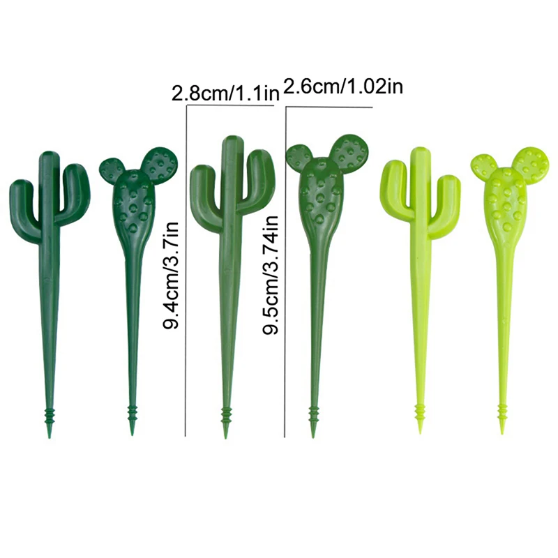 6Pcs Cute Cactus Mini Cartoon Toothpick Fruit Forks For Bento Box Lunch Box Decorative. view 6