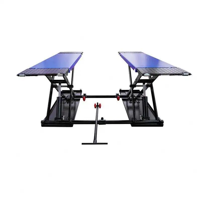 2022 Baohua EV New Energy Vehicle Ultrathin Wheel Alignment Scissor Lift on Ground Mounted for Car Workshop Equipment