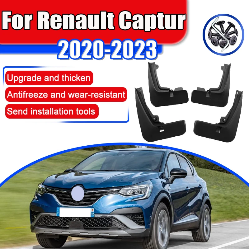

4PCS Car Mudflaps For Renault Captur Accessories 2019~2023 2022 Mudguards Easy install Mud Guards Splash Guards Wheels Fenders