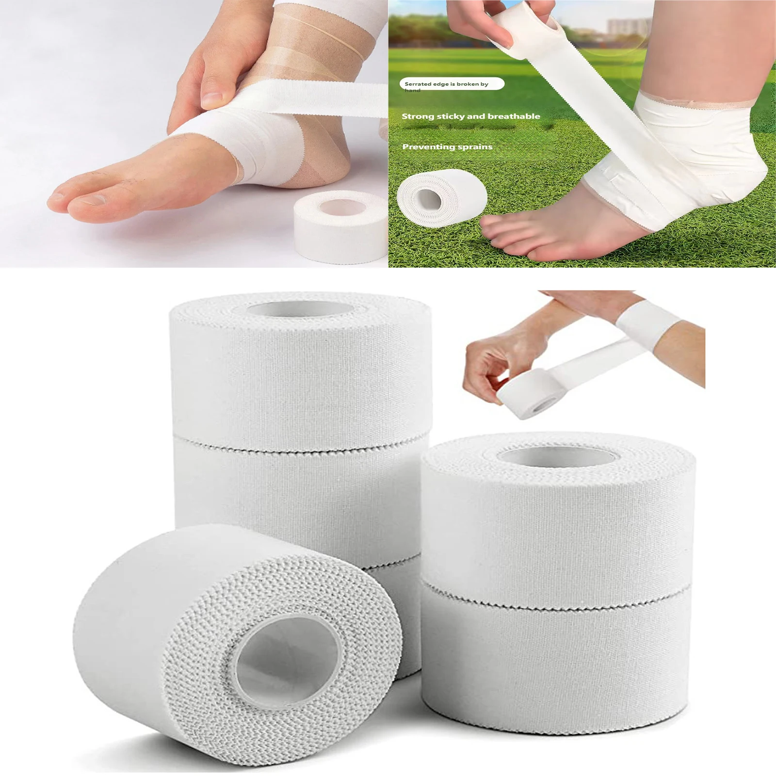 25/38/50mm Sport Binding Physio Muscle Elastic Bandage Strain Injury Tape Bandage Football Foot Protection Basketball Protection