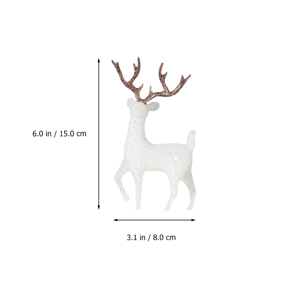 

2 Pcs Elk Decoration Birthday Cake Animal Theme Decorations Ornament Topper Deer Dessert Toppers
