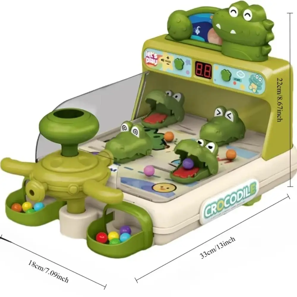 Pinball Crocodile Table billes jeu musique et lumière multijoueur Crocodile billes améliorer la vitesse de réaction marquage athlétisme