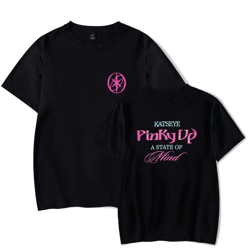 2026 New Katseye Tshirt New Album Pinky up Merch Crewneck Short Sleeve Fashion Harajuku Kawaii T-shirt Women's Y2K Clothing