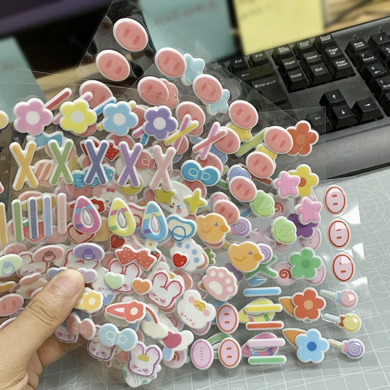 Bubble Stickers For Dolls Three-dimensional Bubble Stickers Decorative Photo Props 20cm15cm Hairpins Pacifiers Pig Nose Stickers