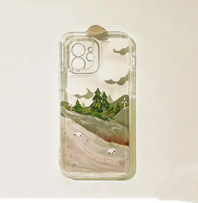 Phone Case For Samsung Galaxy S25Ultra S25 S24 S23 Ultra S22 S21 Plus S20FE S21FE S23FE Cover Vintage Landscape Flower Soft - náhled 4