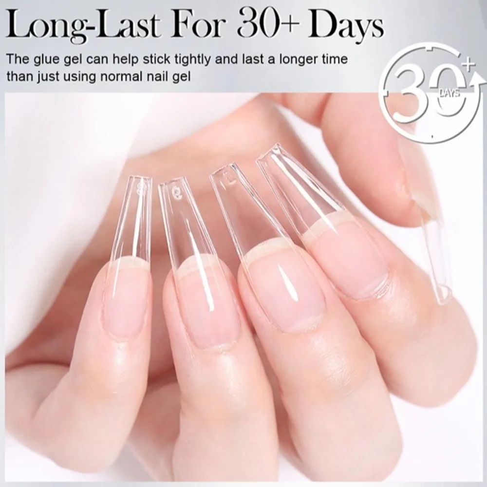 

Long Lasting Solid Nail Tips Gel No Sticky Hands Gel Texture Solid Nail Glue Sealing Film Portable Fake Nails Gel