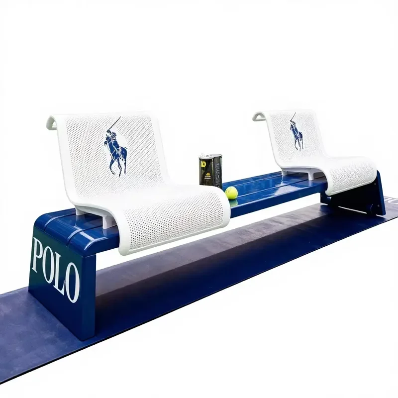 Glass Tennis Court Sports Venue Facilities Seat Athlete Referee Rest Combination Bench