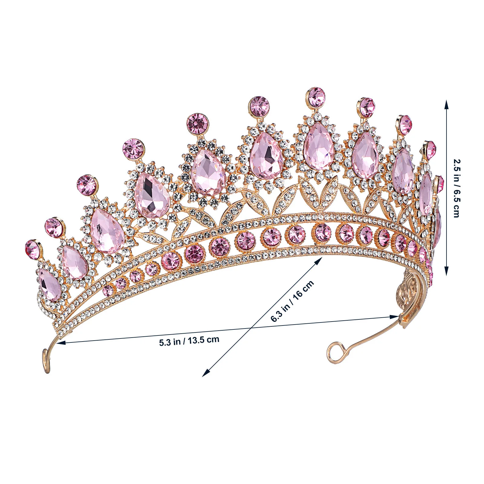 

Diamond Crown Hair Accessory Tiara Headband Women Vintage Wedding Bridal Party Hairstyle Tools Small Tiaras Lightweight