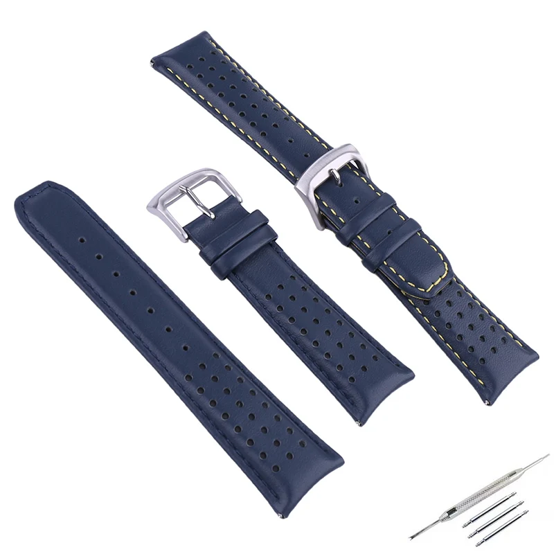 

23mm men's Leather watch strap accessories Compatible for Citizen Blue Angel AT8020-03L 54L watch band women's cowhide wristband