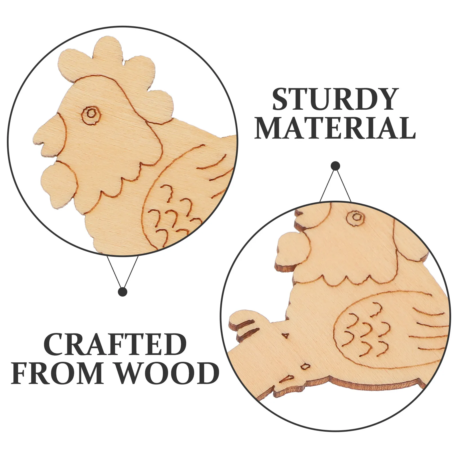 10Pcs Easter Wooden Bookmarks Chicken Shape Reading Accessories Book Lovers Present DIY Craft Book Marker Bamboo Plant Labels