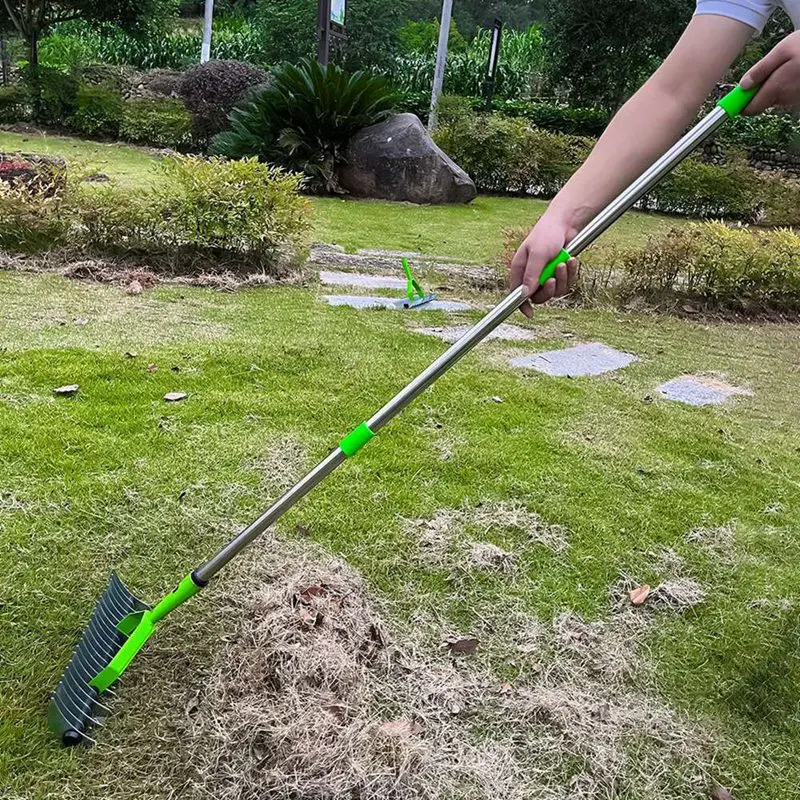 Thatch Rakes, Lawn Thatch Rakes, Weeder Rakes, Multipurpose Lawn Grooming Rakes For Cleaning Dead Grass, Durable With Handle