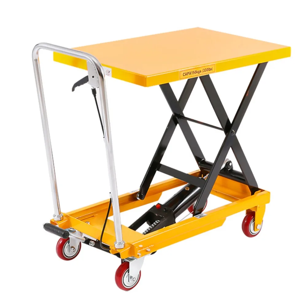 150 kg manual hydraulic trolley scissor lift trolley