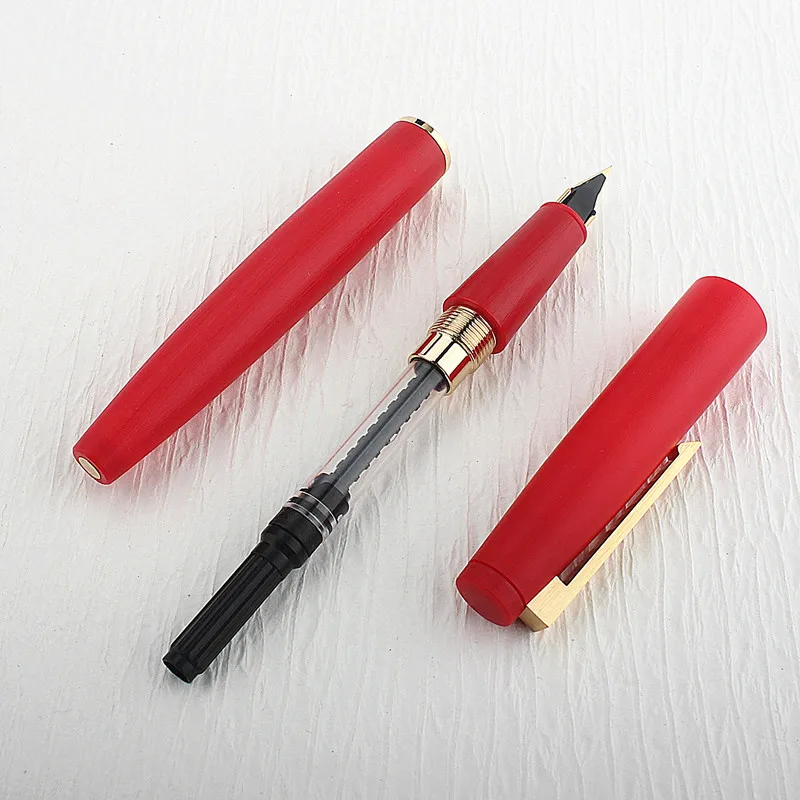 Jinhao 80 Red Gold Clip Business Office Student School Stationery Supplies EF 0.30mm Nib Fountain Pen Ink Pens