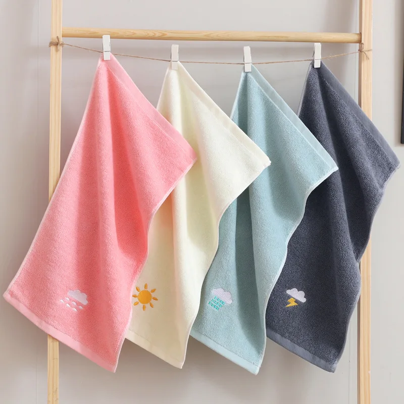 Pure cotton towel Internet celebrity weather wash towel embroidered cute soft absorbent baby children towel