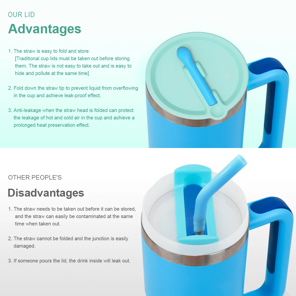 20pcs 8mm Silicone Straw Tips With Cleaning Brush For Metal Straws Replacement Flex Elbow Straw Covers For Stanley Cup Tumbler
