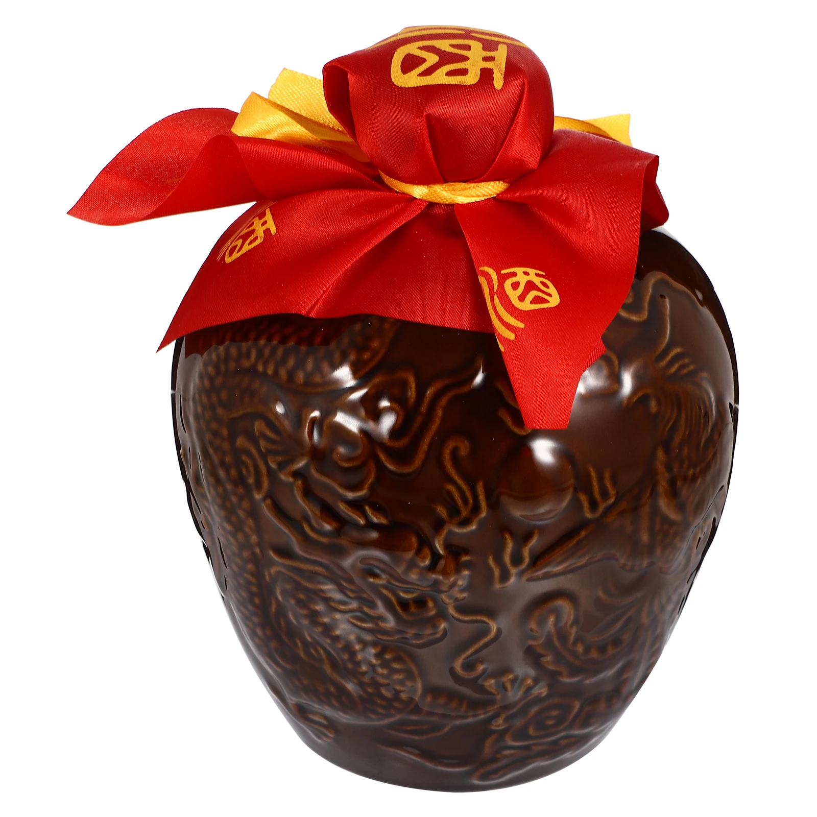 

1Set Ceramic Wine Container Vintage Sealed Canister Finely Polished Fade-Resistant Color Suitable Various Occasions Home Brewing