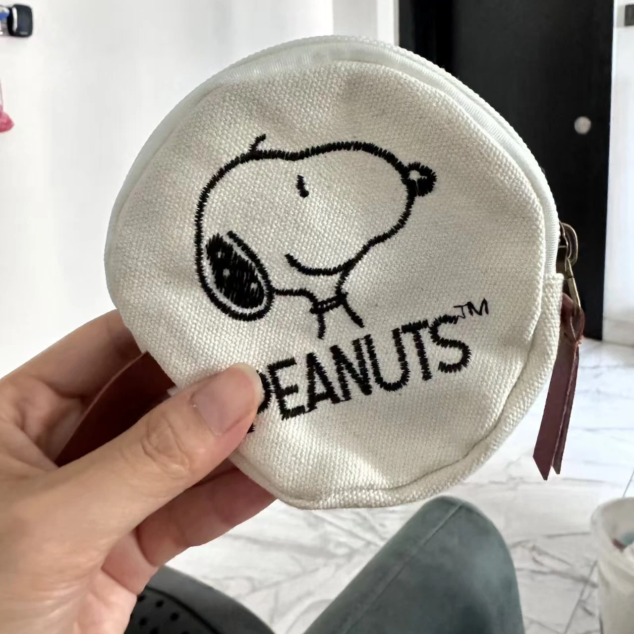 

New Anime Snoopy Canvas Storage Bags Cartoon Peanut Comics Mini Coin Wallet Cute Printed Cosmetic Bag Kid Birthday Gifts