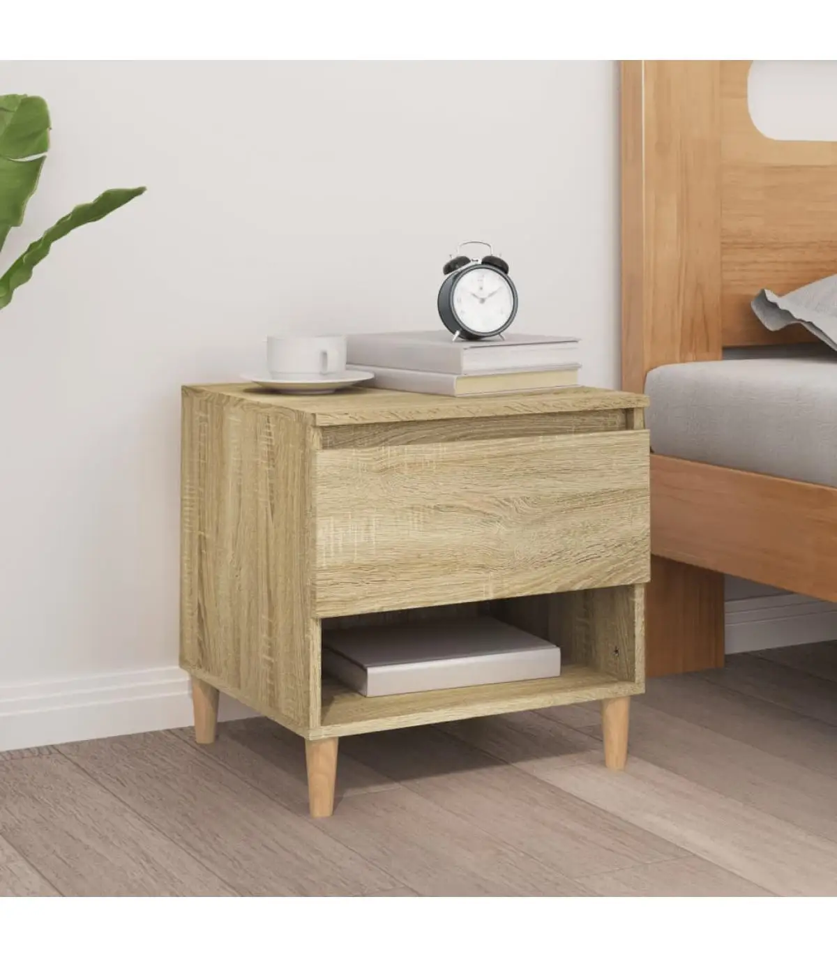 Bedside tables bedside table plywood Oak Sonoma 50x46x50 cm