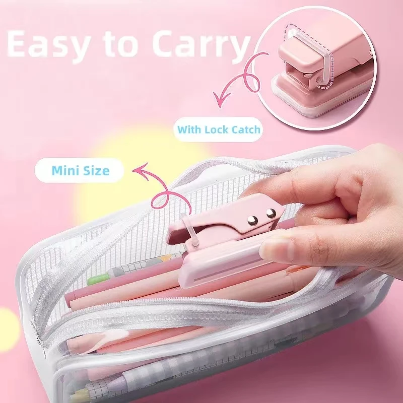 Mini Manual Punching Machine Student Stationery Loose-Leaf Household Items
