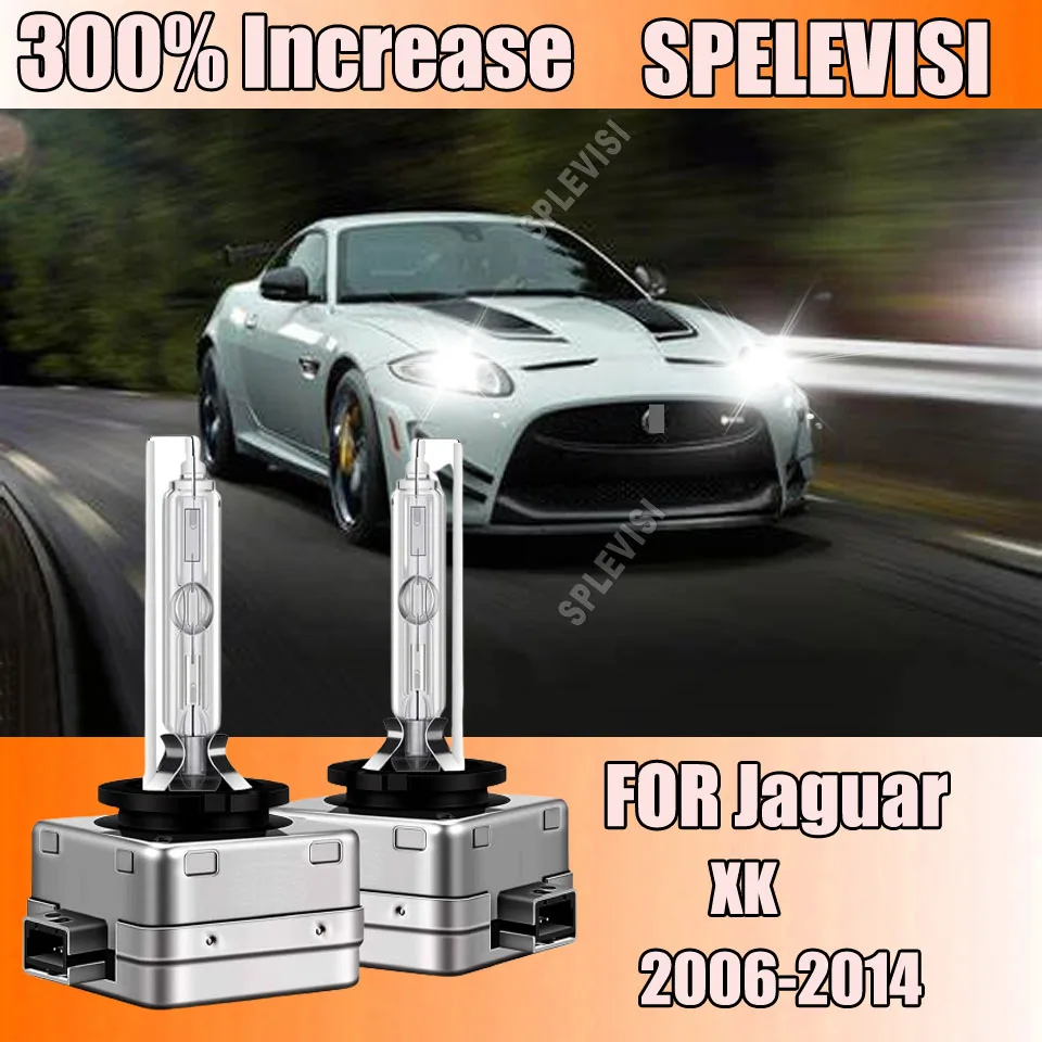 2PCS HID Xenon Light Bulbs 300% Brightness For Jaguar XK 2006 2007 2008 2009 2010 2011 2012 2013 2014 Car Headlight Xenon Lamp