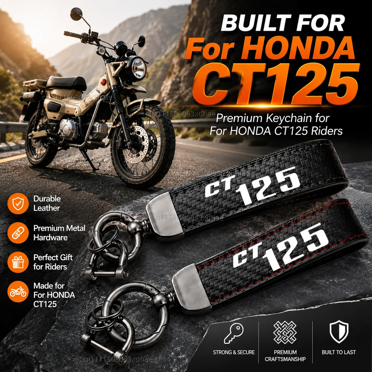 

High-Grade Leather Motorcycle Keychain Holder Keyring Accessories For HONDA CT125 CT 125 2020 2021 Universal