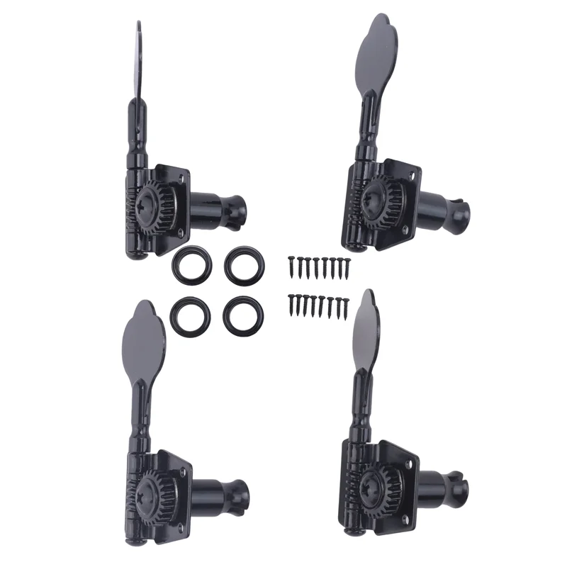 AC52-4Pcs Guitar Tuning Pegs Electric Bass Tuner Peg Guitar Open Gear Tuning Pegs Machine Heads For Fender Jazz Bass Guitar
