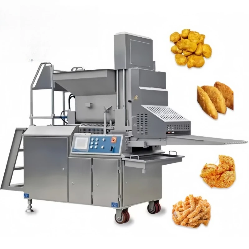 Máquina Automática para Procesar Meatloaf, Aros de Cebolla, Batir y Rebozar Pollo Frito, Camarones, Pan, Tempura, Hamburguesas y Rebozado de Pan Rallado