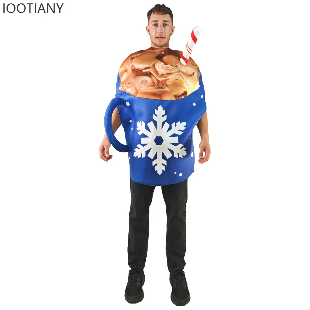 

IOOTIANY Хэллоуин унисекс забавный синий чашка молока косплей костюм карнавальная вечеринка кампус сценическое представление косплей костюм 2025