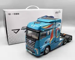 Collectible Diecast Scale Model Replica Toy 1:24 Original FAW J6, J7 New Energy Transport Truck Tractor Vehicles Alloy Toy Model