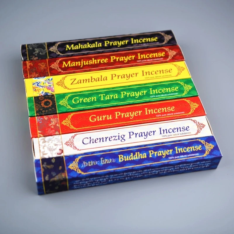 Nepal Tibetan Prayer Thread Incense Home Indoor/Temple Buddhist Hall/Office Purification Soothing Zen Meditation Buddha Incense