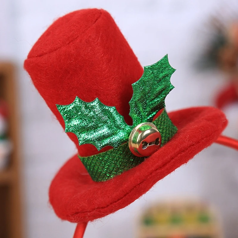 Ikat Kepala Topi Simpai Rambut Liburan Topi Santa Ikat Rambut Hiasan Kepala Liburan