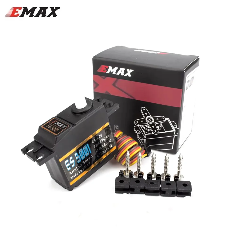 EMAX ES3001 4,8-6,0 V 43g Plastikowa przekładnia Standardowe serwo analogowe do helikoptera RC Samolot Samochód Łódź