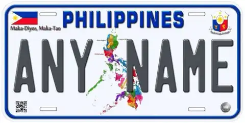 필리핀 모든 이름 맞춤형 참신 자동차 번호판 알루미늄