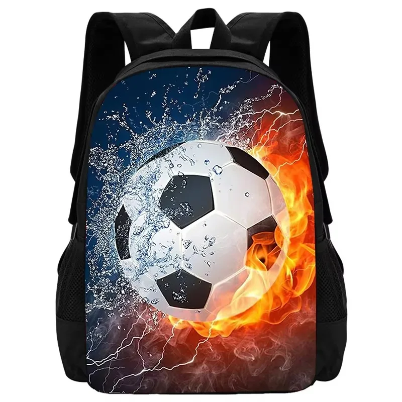 Nylon Backpack with Soccer 3d Print School Bag for Boys Girls Children Backpack with Football Patten Softback and Durable