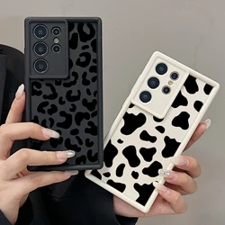 Leopard Print Pattern Case for Samsung S24 Ultra S23 Plus S22 S21 S20 FE A55 A54 A53 A52 A33 A34 A35 A32 A13 A14 A15 Soft Cover