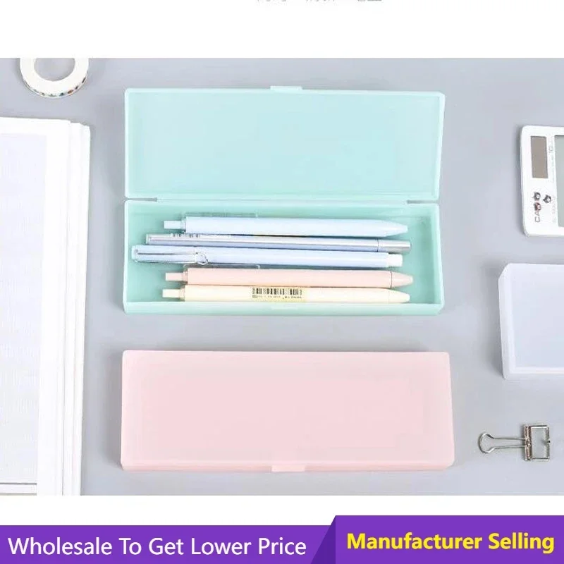 

Frosted Translucent Pencil Case School Stationery Pencilcase Pencils Cases Gift 1pc Transparent Plastic Pencil Box For Students