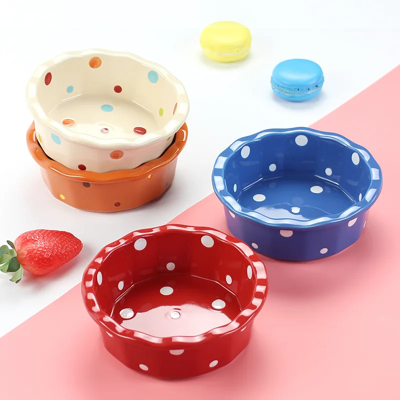 Ceramic Salad Bowl Colorful Porcelain Soup Bowls Children kitchen Rice Dessert Snack Mixing Bowl Household Tableware wholesale