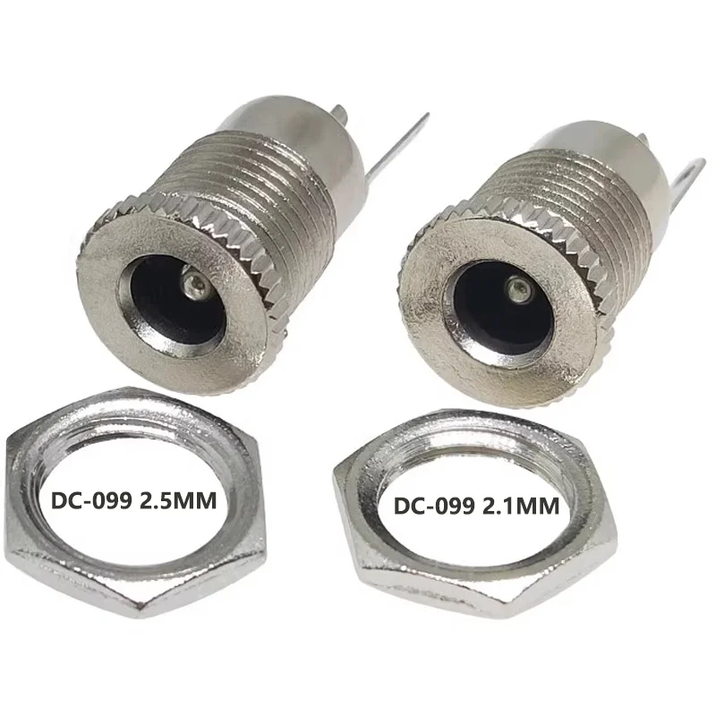 10/50PCS DC099 Socket 5.5*2.1mm DC Power Jack Socket 11MM 5.5*2.5mm Metal Panel Mount Female Connector